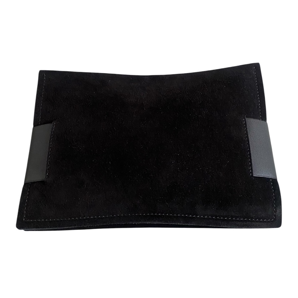 Pedro Garcia suede and leather foldover clutch - Picture 2 of 10